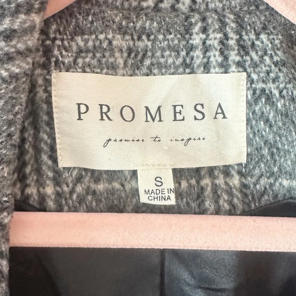 Promesa Plaid Houndstooth Vici Blazer Jacket Wool Small - Picture 4 of 6